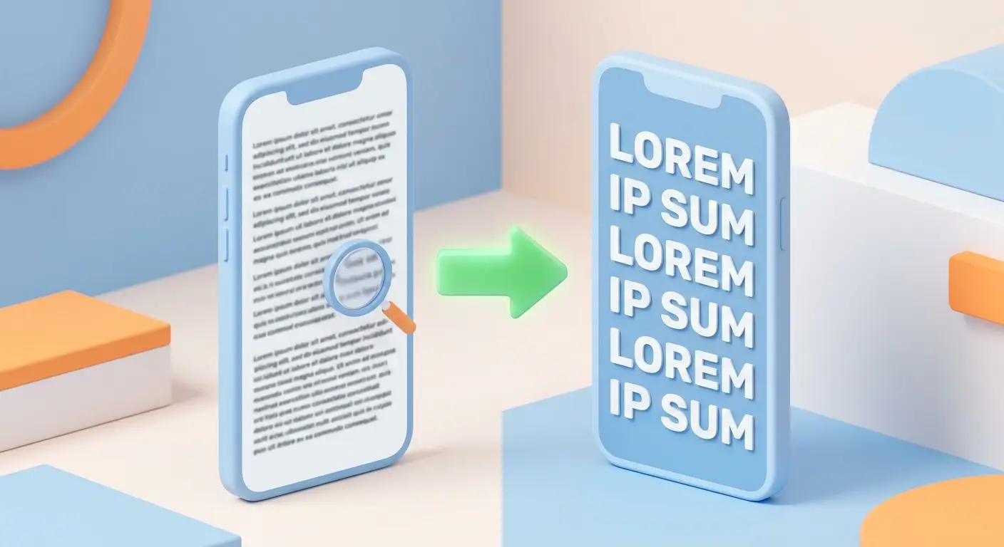 Senior holding phone close to read small text