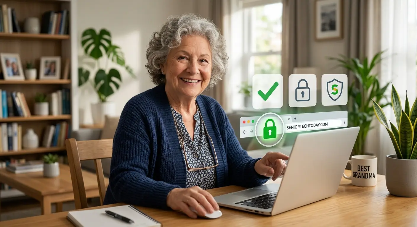 Padlock icon showing a safe and trusted website